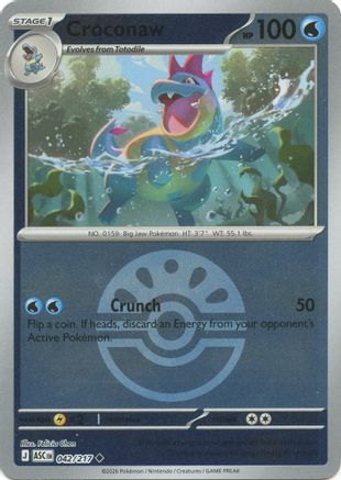 Croconaw (Friend Ball) 42 - [ME Ascended Heroes] Reverse Holofoil