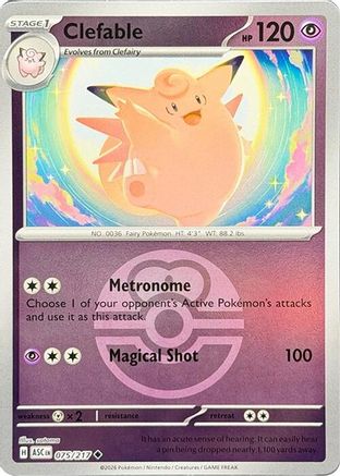 Clefable (Love Ball) 75 - [ME Ascended Heroes] Reverse Holofoil