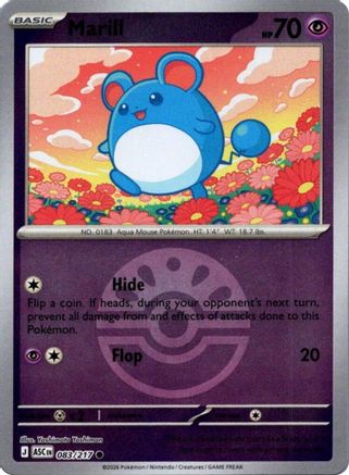 Marill - 083/217 (Friend Ball) 83 - [ME Ascended Heroes] Reverse Holofoil