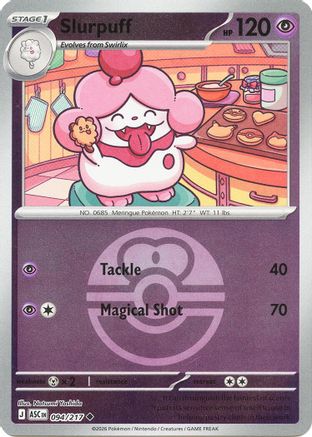 Slurpuff - 094/217 (Love Ball) 94 - [ME Ascended Heroes] Reverse Holofoil