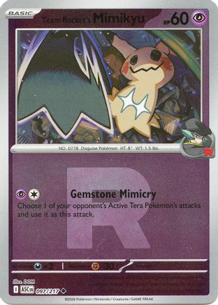 Team Rocket's Mimikyu - 097/217 (Team Rocket) 97 - [ME Ascended Heroes] Reverse Holofoil