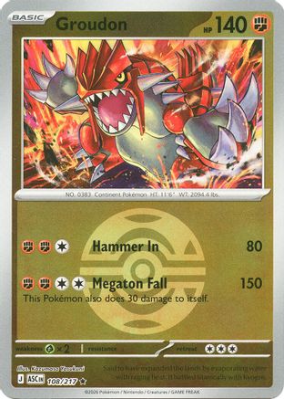 Groudon (Dusk Ball) 108 - [ME Ascended Heroes] Reverse Holofoil
