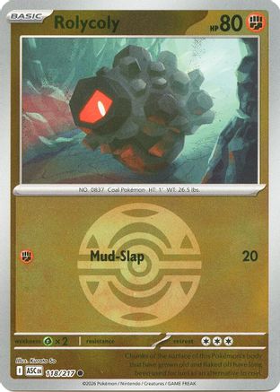Rolycoly (Dusk Ball) 118 - [ME Ascended Heroes] Reverse Holofoil