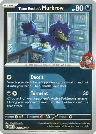 Team Rocket's Murkrow (Team Rocket) 126 - [ME Ascended Heroes] Reverse Holofoil