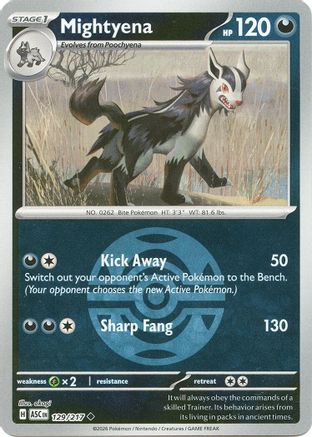 Mightyena - 129/217 (Dusk Ball) 129 - [ME Ascended Heroes] Reverse Holofoil