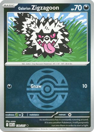 Galarian Zigzagoon (Dusk Ball) 130 - [ME Ascended Heroes] Reverse Holofoil