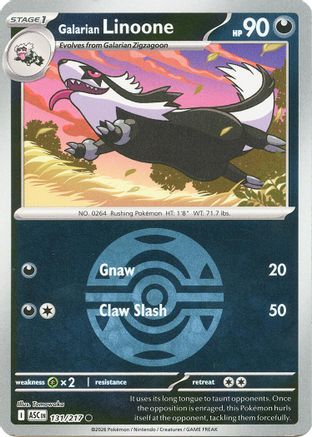 Galarian Linoone (Dusk Ball) 131 - [ME Ascended Heroes] Reverse Holofoil