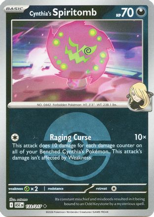 Cynthia's Spiritomb - 133/217 (Poke Ball) 133 - [ME Ascended Heroes] Reverse Holofoil