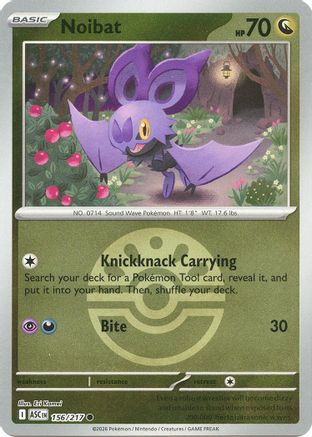 Noibat (Friend Ball) 156 - [ME Ascended Heroes] Reverse Holofoil