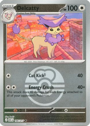 Delcatty (Love Ball) 166 - [ME Ascended Heroes] Reverse Holofoil
