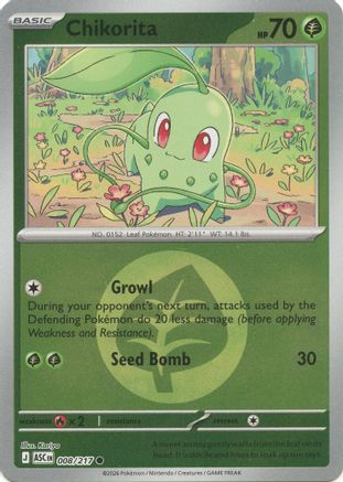 Chikorita (Energy Symbol Pattern) 8 - [ME Ascended Heroes] Reverse Holofoil