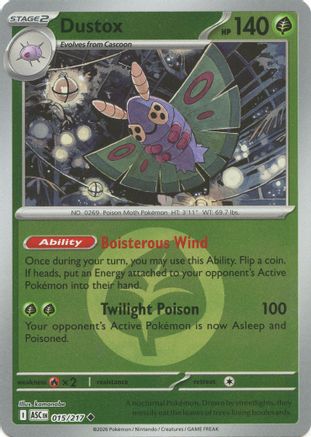 Dustox - 015/217 (Energy Symbol Pattern) 15 - [ME Ascended Heroes] Reverse Holofoil