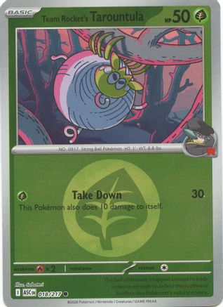 Team Rocket's Tarountula (Energy Symbol Pattern) 18 - [ME Ascended Heroes] Reverse Holofoil