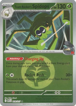 Team Rocket's Spidops (Energy Symbol Pattern) 19 - [ME Ascended Heroes] Reverse Holofoil