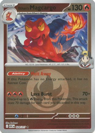 Ethan's Magcargo - 024/217 (Energy Symbol Pattern) 24 - [ME Ascended Heroes] Reverse Holofoil
