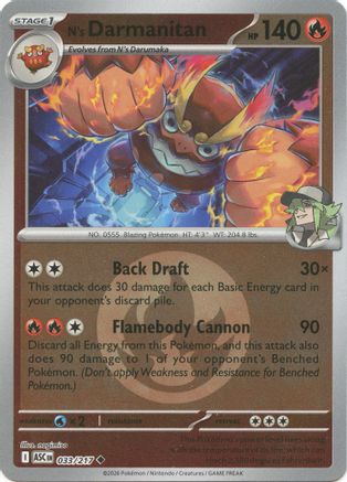 N's Darmanitan (Energy Symbol Pattern) 33 - [ME Ascended Heroes] Reverse Holofoil