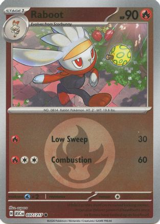 Raboot (Energy Symbol Pattern) 37 - [ME Ascended Heroes] Reverse Holofoil