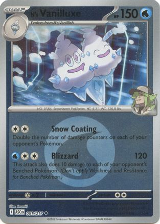 N's Vanilluxe (Energy Symbol Pattern) 51 - [ME Ascended Heroes] Reverse Holofoil