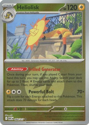 Heliolisk - 064/217 (Energy Symbol Pattern) 64 - [ME Ascended Heroes] Reverse Holofoil