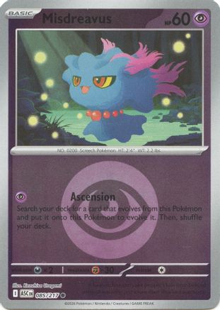 Misdreavus - 085/217 (Energy Symbol Pattern) 85 - [ME Ascended Heroes] Reverse Holofoil