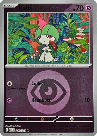 Ralts (Energy Symbol Pattern) 87 - [ME Ascended Heroes] Reverse Holofoil