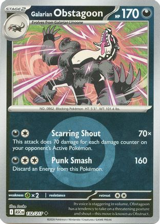Galarian Obstagoon - 132/217 (Energy Symbol Pattern) 132 - [ME Ascended Heroes] Reverse Holofoil