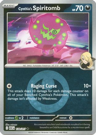 Cynthia's Spiritomb - 133/217 (Energy Symbol Pattern) 133 - [ME Ascended Heroes] Reverse Holofoil