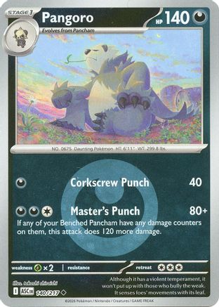 Pangoro (Energy Symbol Pattern) 140 - [ME Ascended Heroes] Reverse Holofoil