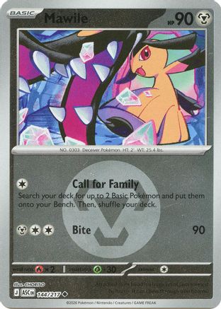Mawile - 144/217 (Energy Symbol Pattern) 144 - [ME Ascended Heroes] Reverse Holofoil