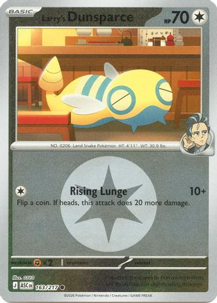 Larry's Dunsparce (Energy Symbol Pattern) 163 - [ME Ascended Heroes] Reverse Holofoil