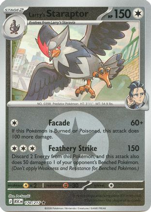 Larry's Staraptor - 170/217 (Energy Symbol Pattern) 170 - [ME Ascended Heroes] Reverse Holofoil