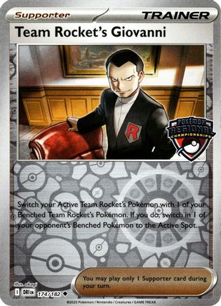 Team Rocket's Giovanni 174 - [League & Championship Cards] Reverse Holofoil