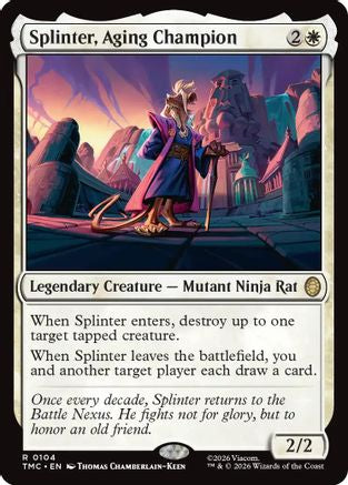 Splinter, Aging Champion (TMC-104) - [Commander: Teenage Mutant Ninja Turtles] Foil