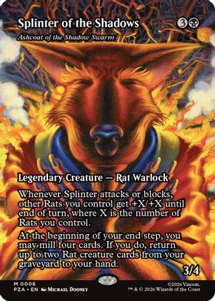 Ashcoat of the Shadow Swarm (Borderless) (PZA-006) - [Teenage Mutant Ninja Turtles Eternal-Legal]