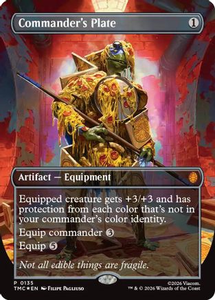 Commander's Plate (Borderless) (TMC-135) - [Commander: Teenage Mutant Ninja Turtles] Foil