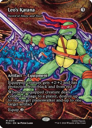Leo's Katana - Sword of Sinew and Steel (Borderless) (PZA-018) - [Teenage Mutant Ninja Turtles Eternal-Legal]