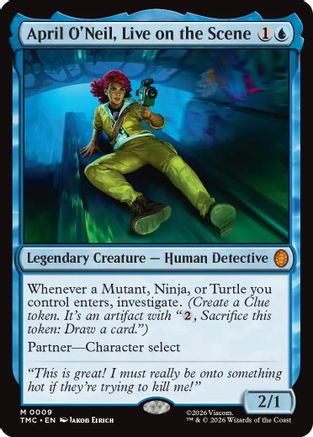 April O'Neil, Live on the Scene (TMC-009) - [Commander: Teenage Mutant Ninja Turtles]