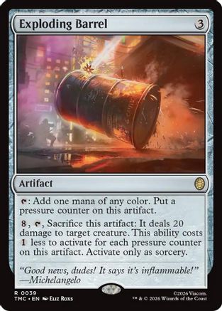 Exploding Barrel (TMC-039) - [Commander: Teenage Mutant Ninja Turtles] Foil