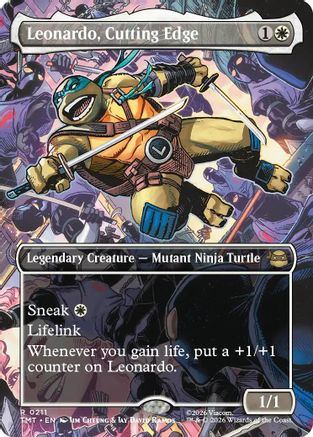 Leonardo, Cutting Edge (Borderless) (TMT-211) - [Teenage Mutant Ninja Turtles] Foil