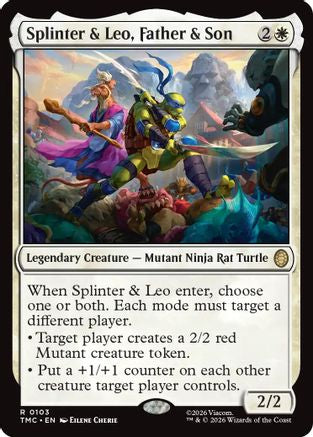Splinter & Leo, Father & Son (TMC-103) - [Commander: Teenage Mutant Ninja Turtles]