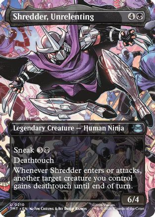Shredder, Unrelenting (Borderless) (TMT-210) - [Teenage Mutant Ninja Turtles] Foil