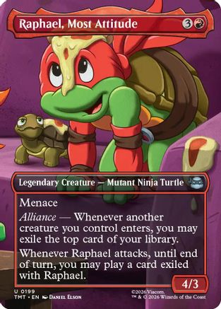 Raphael, Most Attitude (Borderless) (TMT-199) - [Teenage Mutant Ninja Turtles] Foil