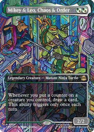Mikey & Leo, Chaos & Order (Borderless) (TMT-200) - [Teenage Mutant Ninja Turtles]