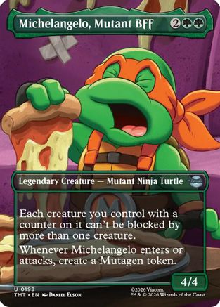 Michelangelo, Mutant BFF (Borderless) (TMT-198) - [Teenage Mutant Ninja Turtles] Foil