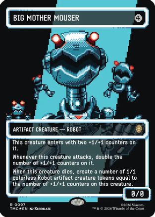 Big Mother Mouser (Borderless) (Surge Foil) (TMC-097) - [Commander: Teenage Mutant Ninja Turtles] Foil
