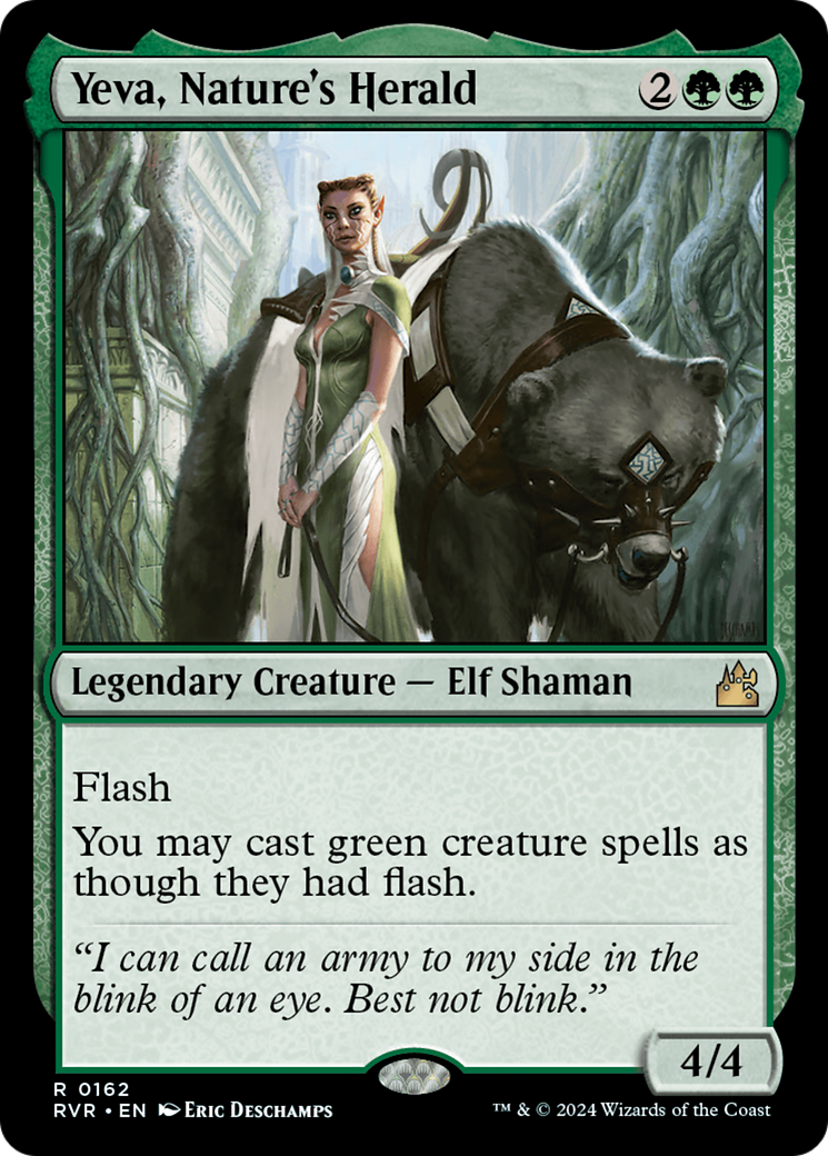 Yeva, Nature's Herald (RVR-162) - [Ravnica Remastered] Foil