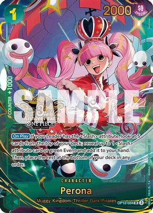 Perona (Japanese Version 3rd Anniversary Set) (OP12-034) - One Piece Promotion Cards