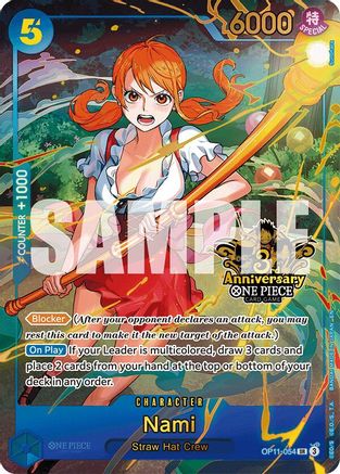 Nami (Japanese Version 3rd Anniversary Set) (OP11-054) - One Piece Promotion Cards
