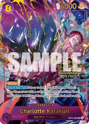 Charlotte Katakuri (Japanese Version 3rd Anniversary Set) (OP11-067) - One Piece Promotion Cards