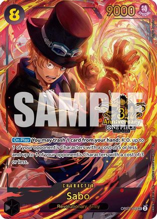 Sabo (Japanese Version 3rd Anniversary Set) (OP07-118) - One Piece Promotion Cards